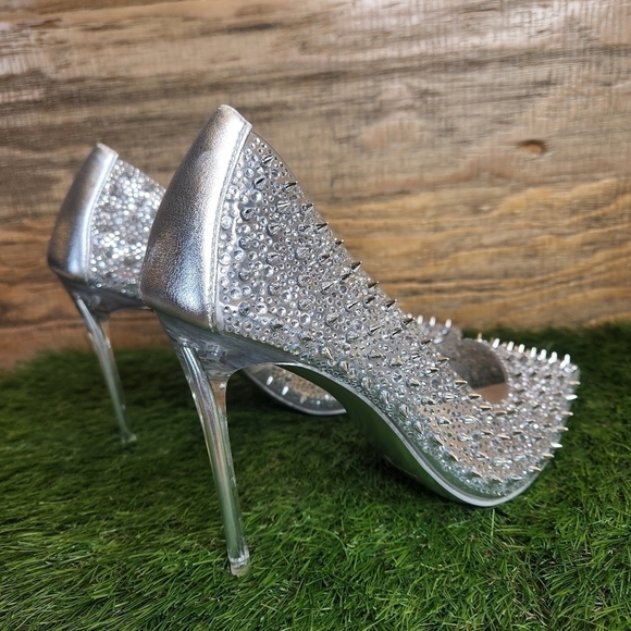 New Steve Madden Womens Vari03s1 Clear Pumps Size 8.0 - Picture 4 of 12